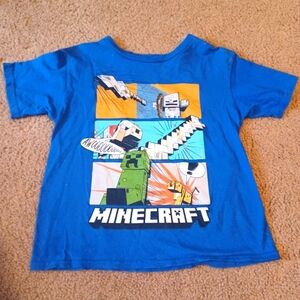 Minecraft Graphic Tee Boys Sz XS 4/5